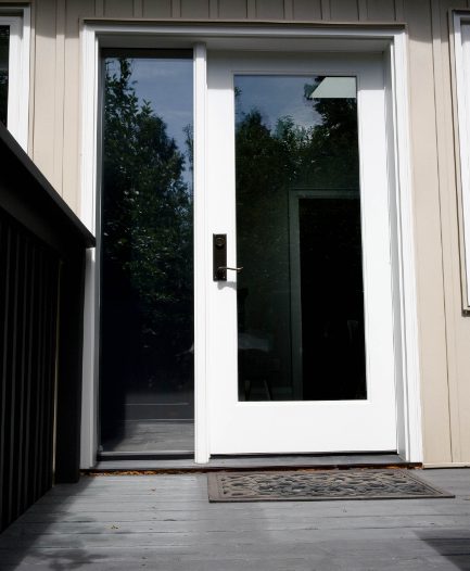 white fiberglass door
