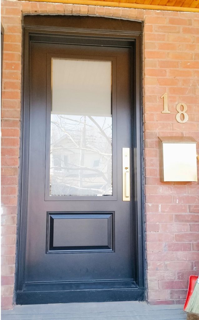 2 Panel Black Entry Door Toronto Fieldstone Windows And Doors Ltd 8215