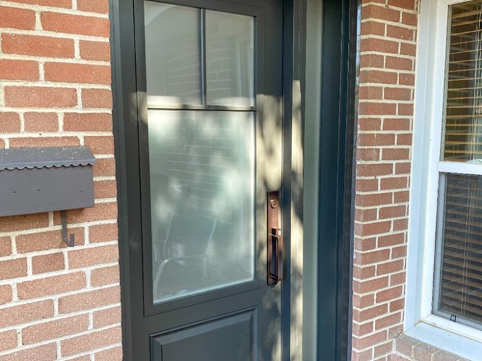 2-panel smooth fiberglass exterior door