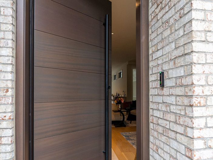 modern wooden pivot door