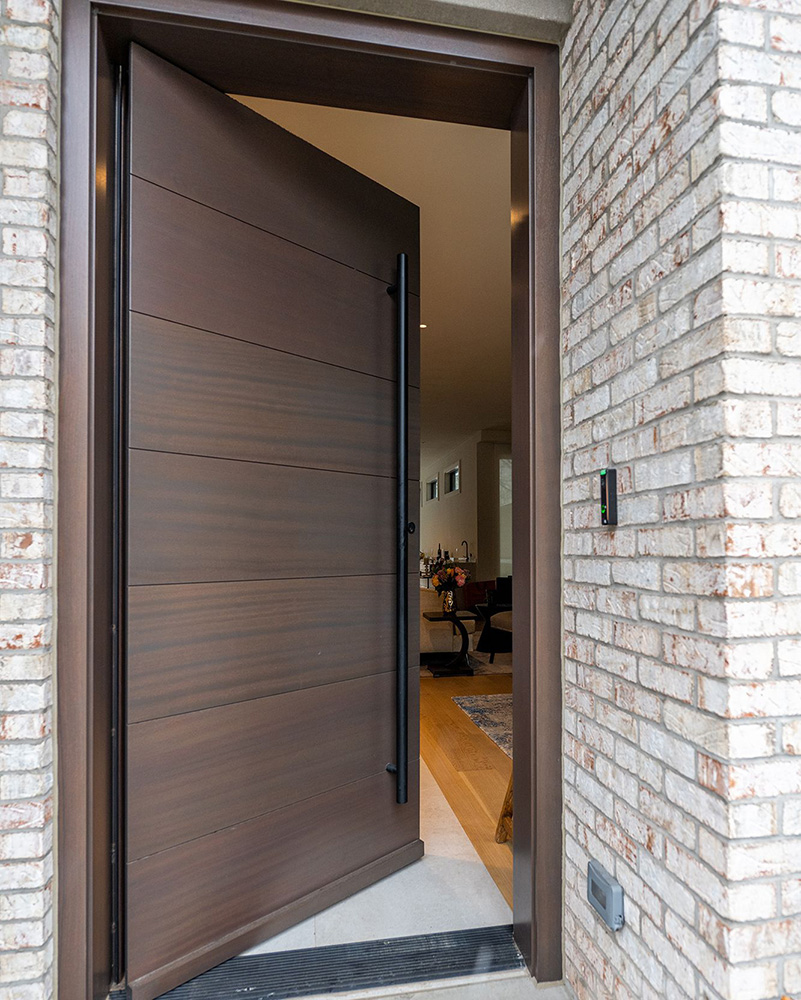 modern wooden pivot door