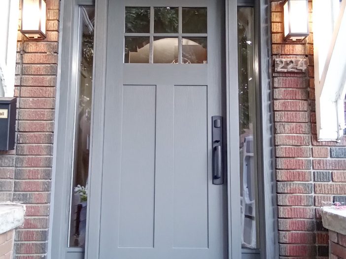 custom fiberglass single door