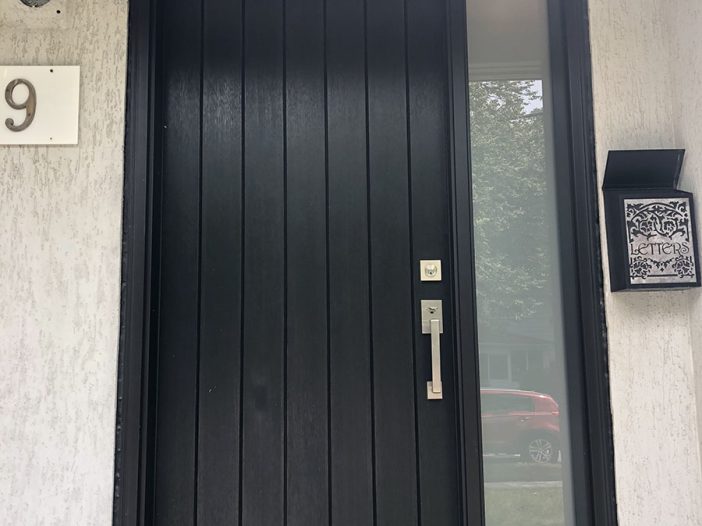 fiberglass woodgrain with vertical grooves