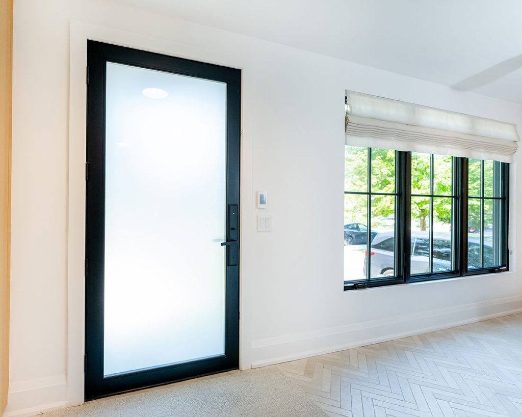 Window Fiber Rail Elevate Your Home with a Black Fiberglass Rail and Stile Front Door ...
