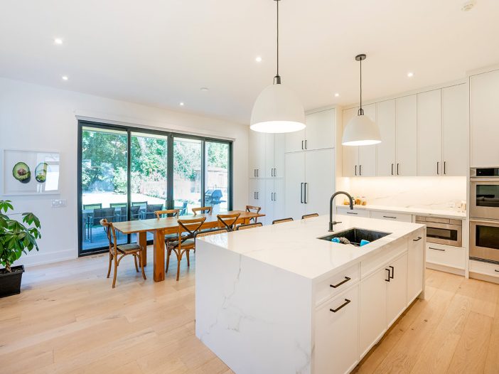 4 panel sliding doors in kitchen