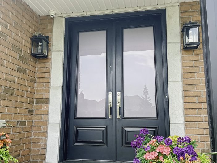 three quarter glass entry-door