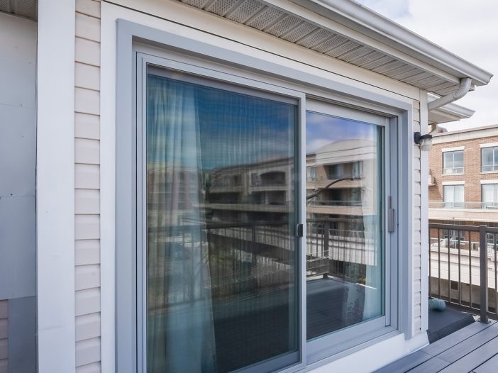 Sliding Doors painted in Dover Grey