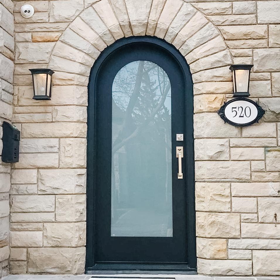 arch top fiberglass door