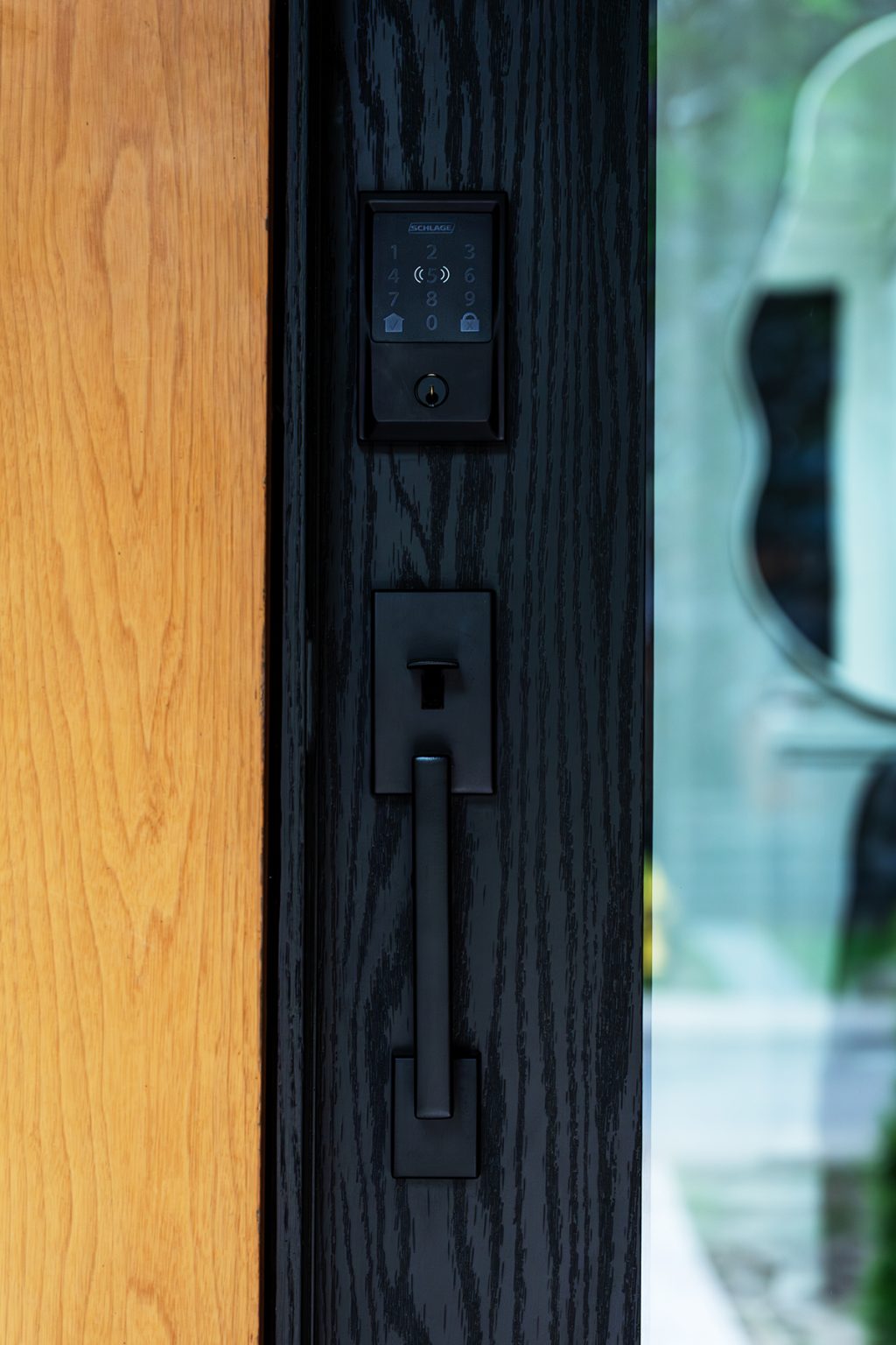 Oak Grain Fiberglass Entry Door Installation – Toronto