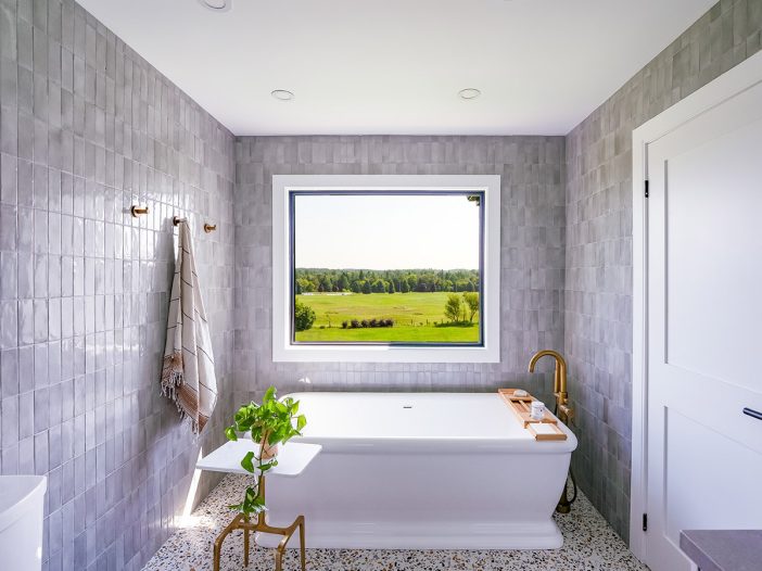 black vinyl direct set bathroom wiindows