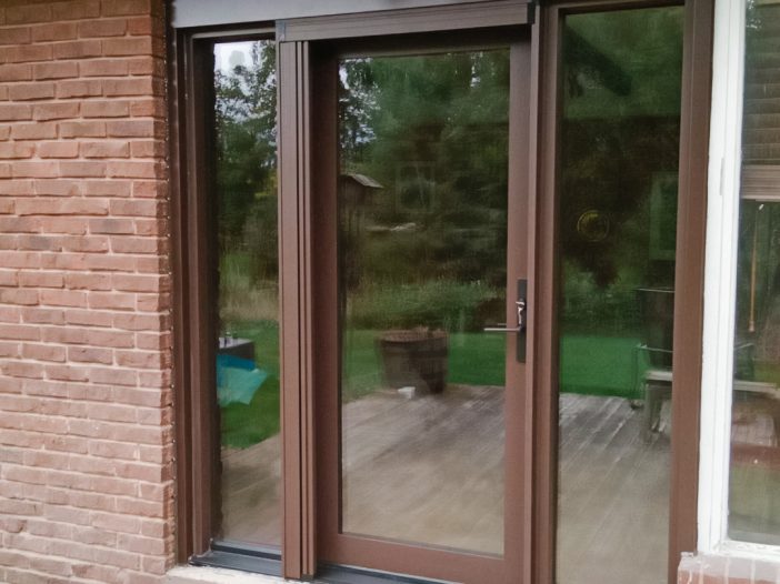 chestnut brown rail and stile door