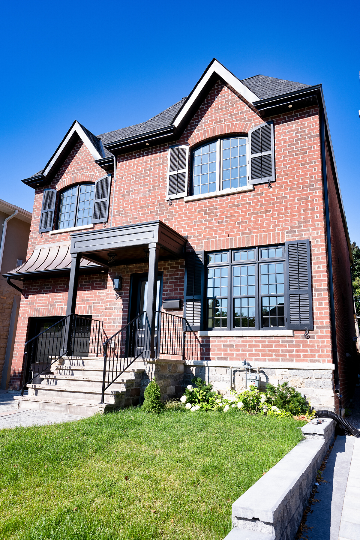 modern black vinyl windows - exterior