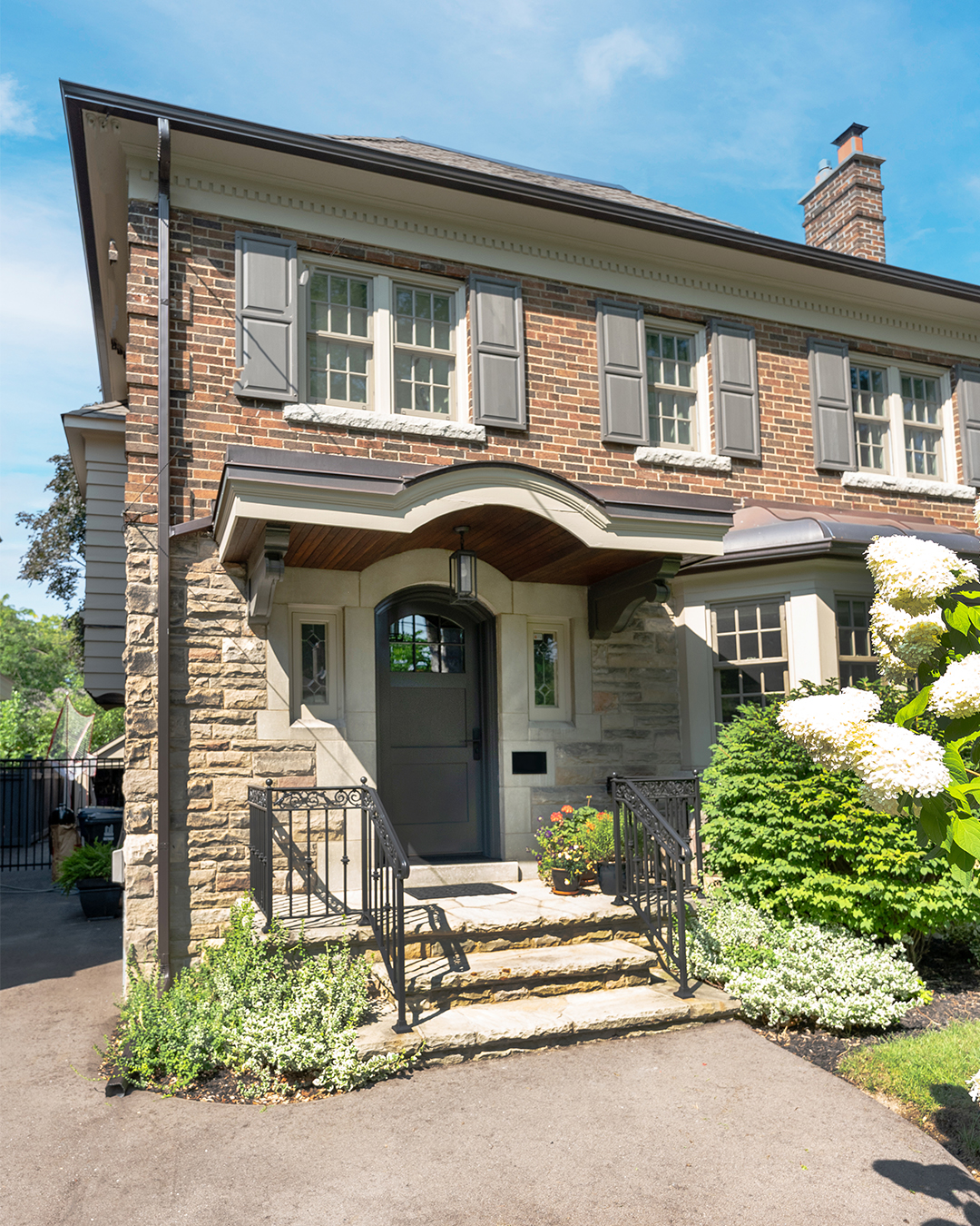 arched metal clad wood front door - exterior