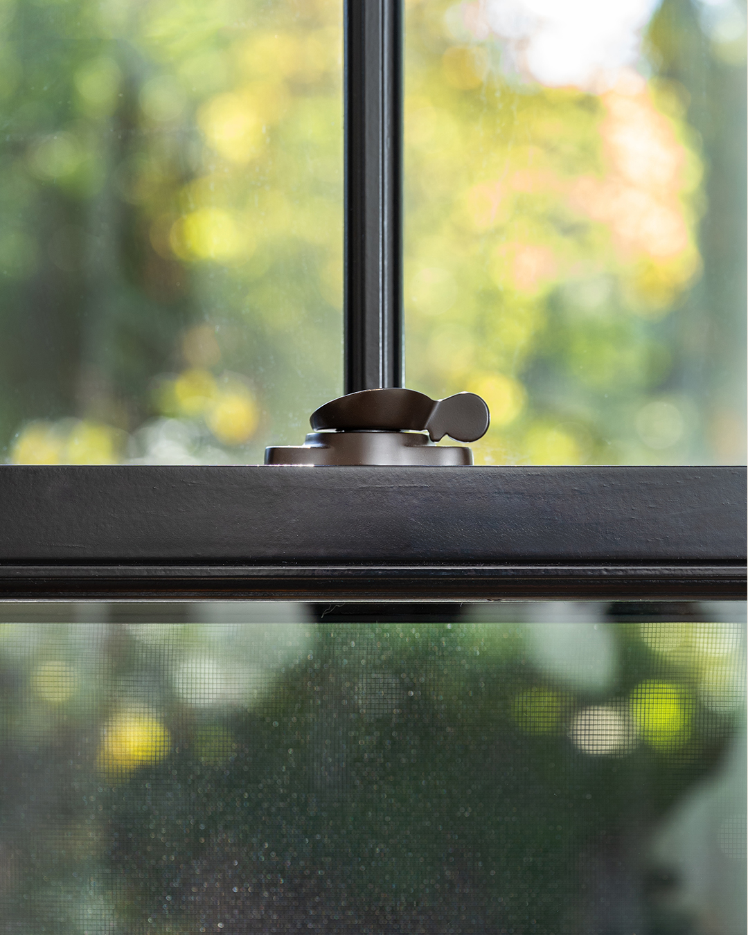 black single hung metal clad windows - window hardware