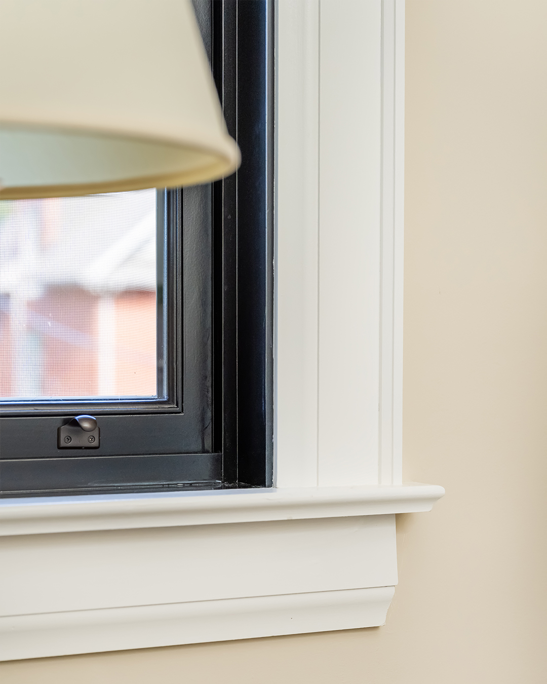 black single hung metal clad windows - close up