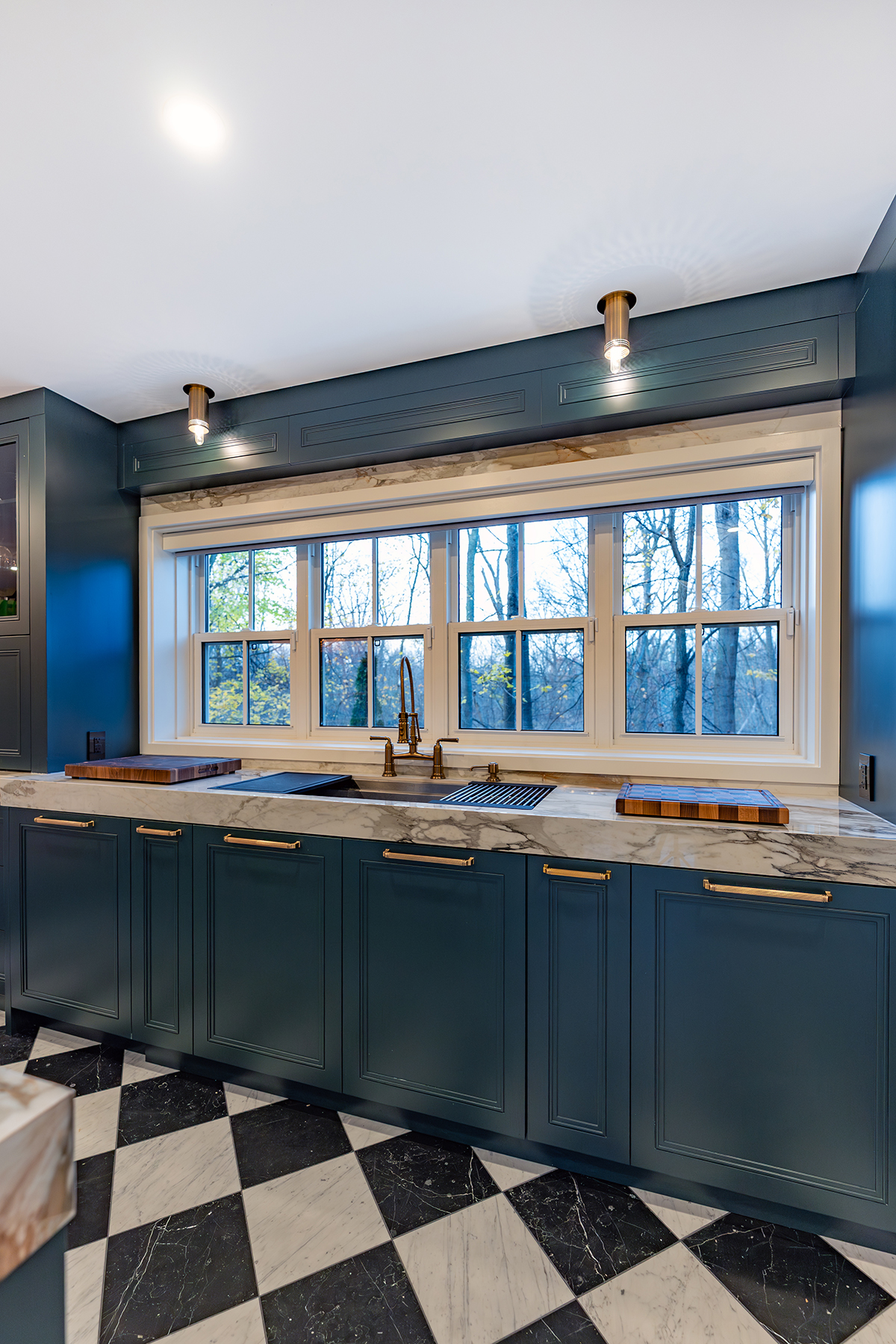 single hung hardwood windows - kitchen window