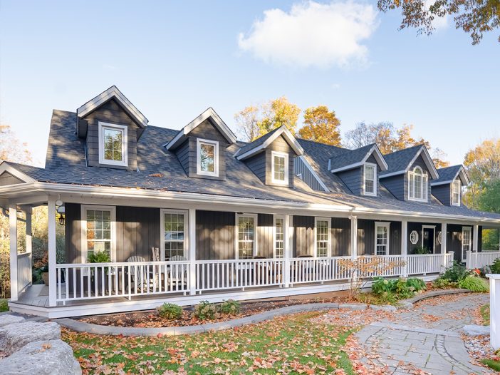 white vinyl windows - front