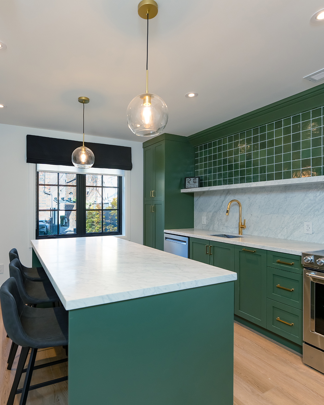 Energy-efficient windows in a Toronto garden suite kitchen